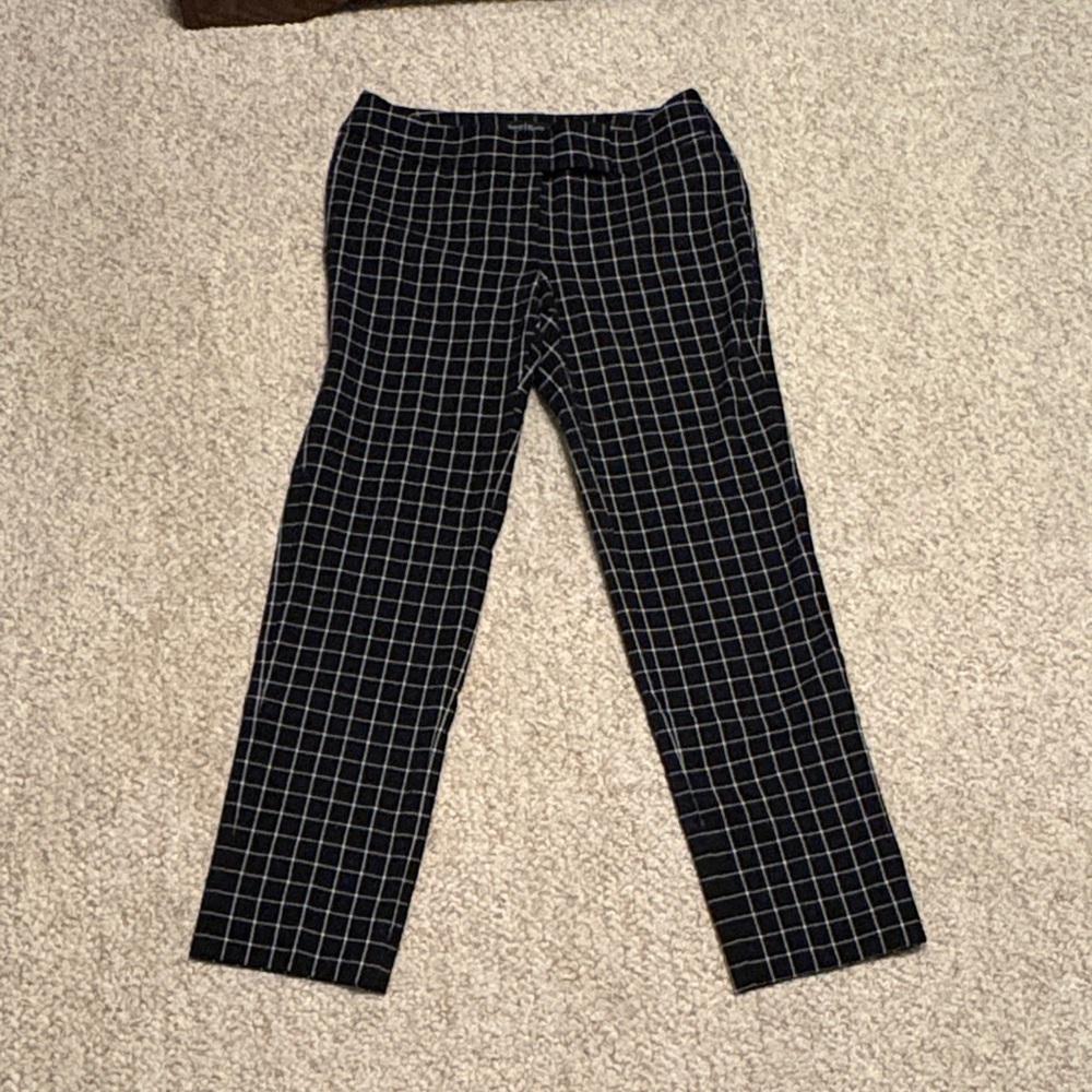 White House Black Market Plaid Slim Ankle Pants Size: 0R